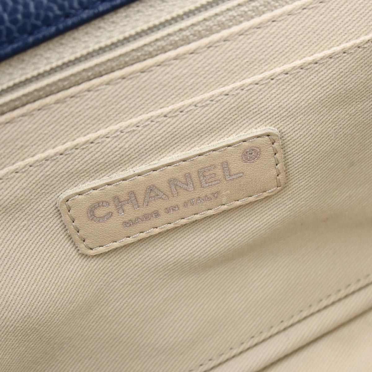 Chanel 2011 Navy Caviar Skin Timeless CC Flap Bag Shoulder Bag