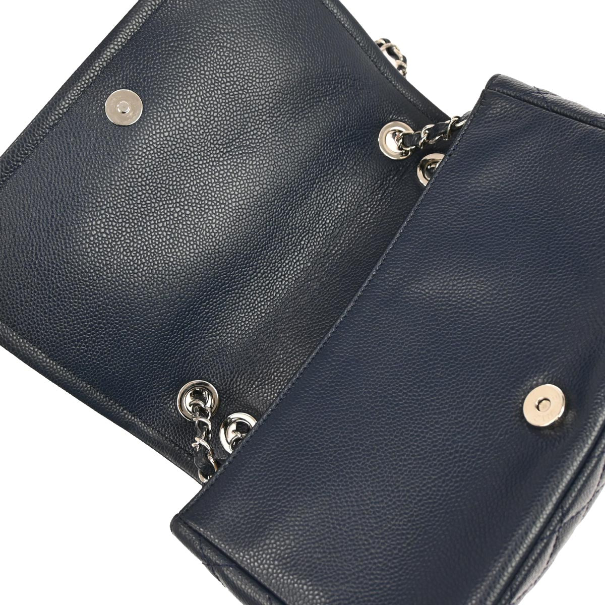 Chanel 2011 Navy Caviar Skin Timeless CC Flap Bag Shoulder Bag