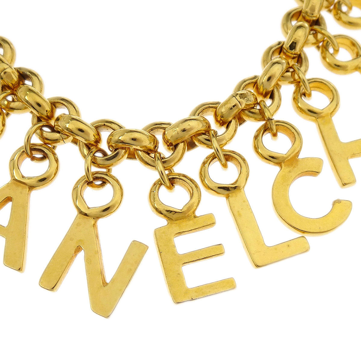 Chanel Turnlock Gold Chain Bracelet 96P