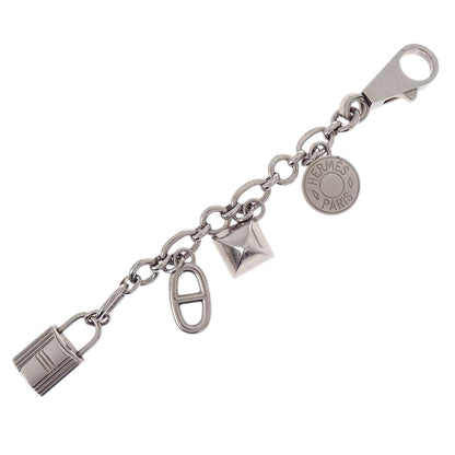 Hermes Amulet 4 Olga Key Holder Bag Charm Silver Small Good