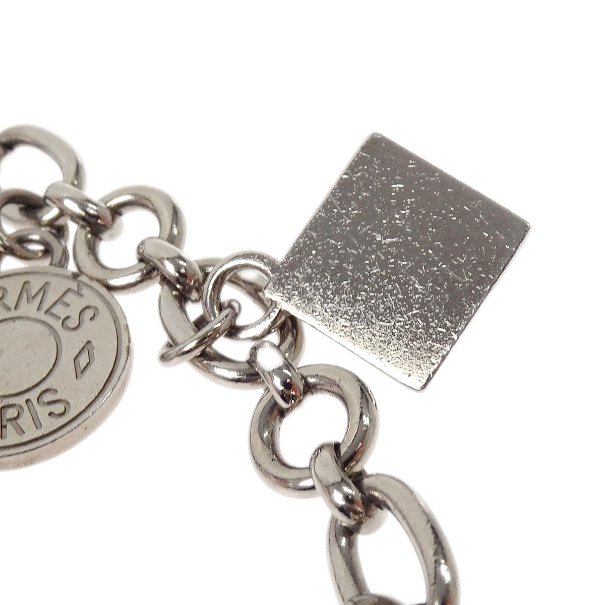 Hermes Amulet 4 Olga Key Holder Bag Charm Silver Small Good
