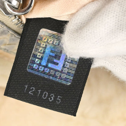 Fendi * White Rabbit Fur Python Baguette Handbag