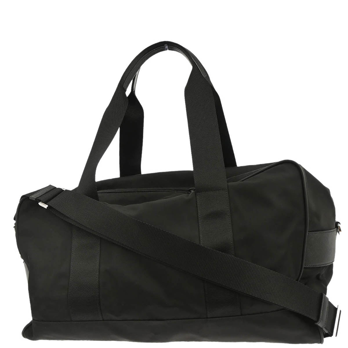 Prada Black Nylon 2way Duffle Shoulder Handbag
