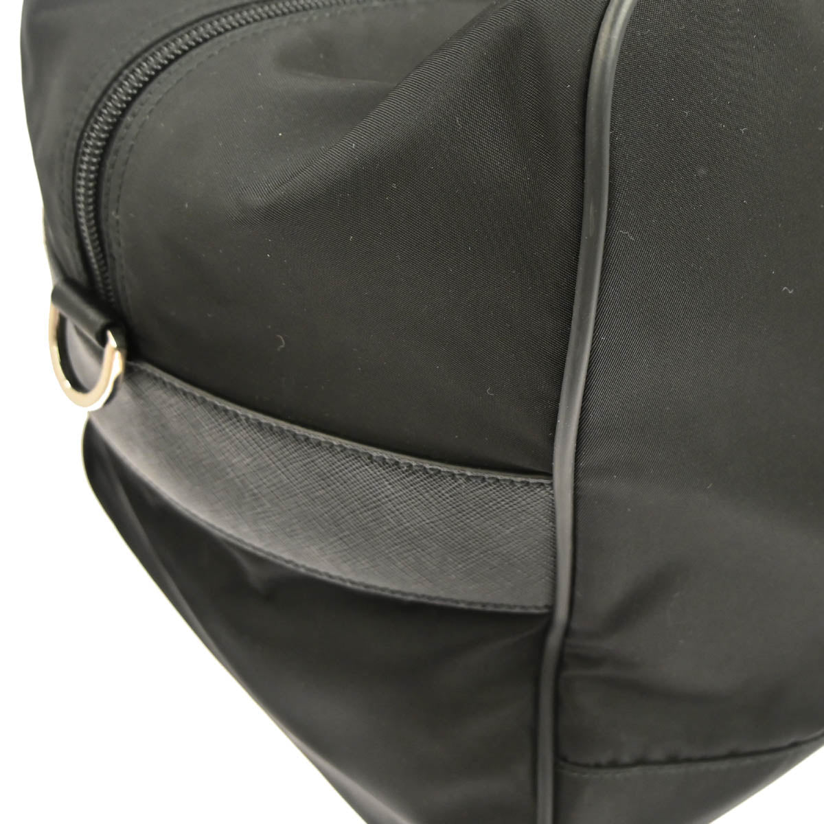 Prada Black Nylon 2way Duffle Shoulder Handbag