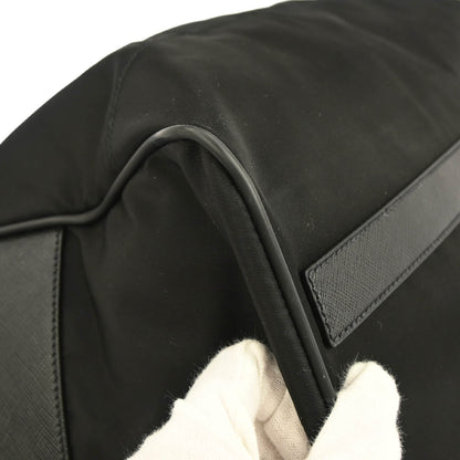 Prada Black Nylon 2way Duffle Shoulder Handbag