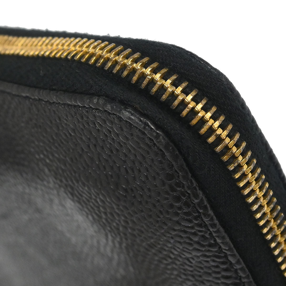 Chanel 1996-1997 Black Caviar Skin Wallet Purse