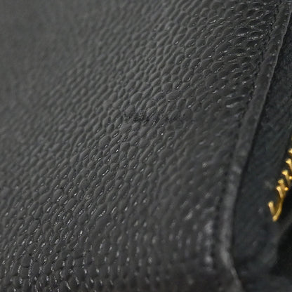 Chanel 1996-1997 Black Caviar Skin Wallet Purse