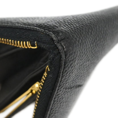 Chanel 1996-1997 Black Caviar Skin Wallet Purse