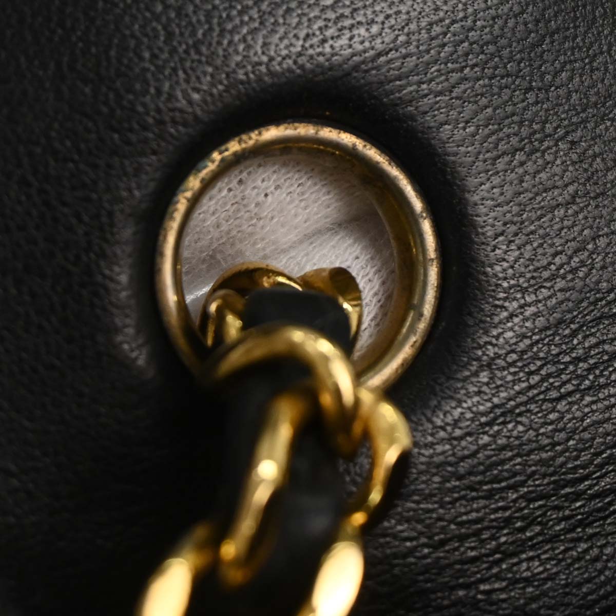Chanel 1989-1991 Black Lambskin Classic Square Flap Shoulder Bag 20