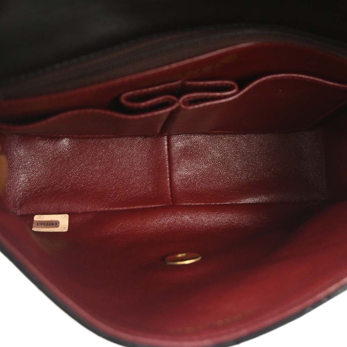 Chanel 1989-1991 Black Lambskin Classic Square Flap Shoulder Bag 20
