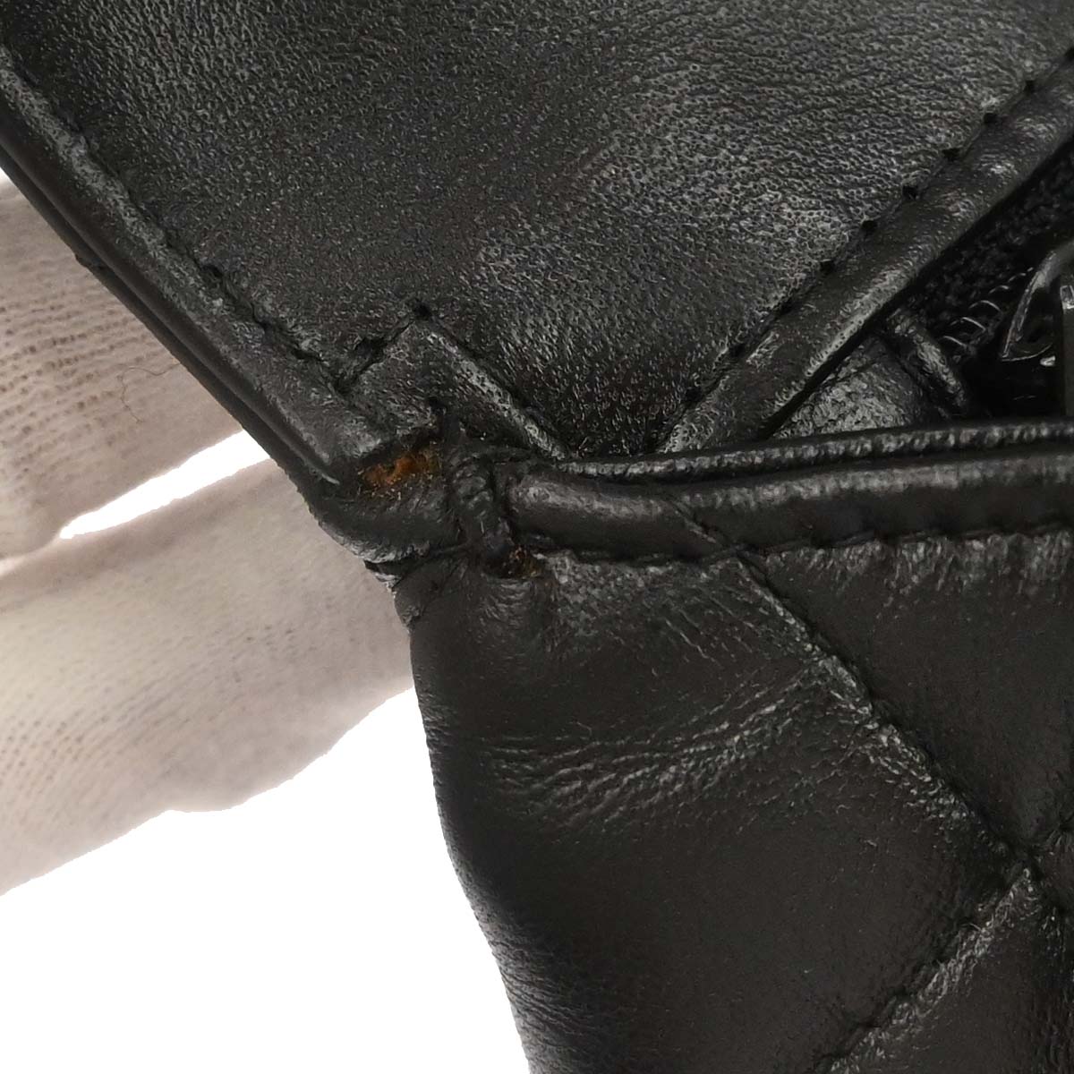 Chanel 1996-1997 Black Lambskin Kelly Top Handle Handbag