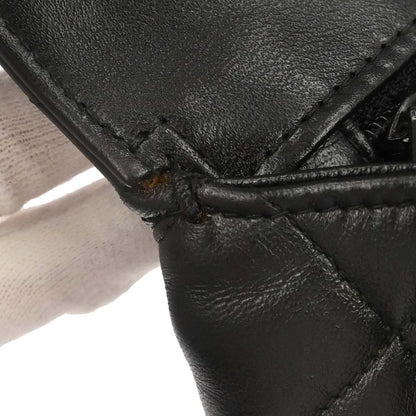 Chanel 1996-1997 Black Lambskin Kelly Top Handle Handbag