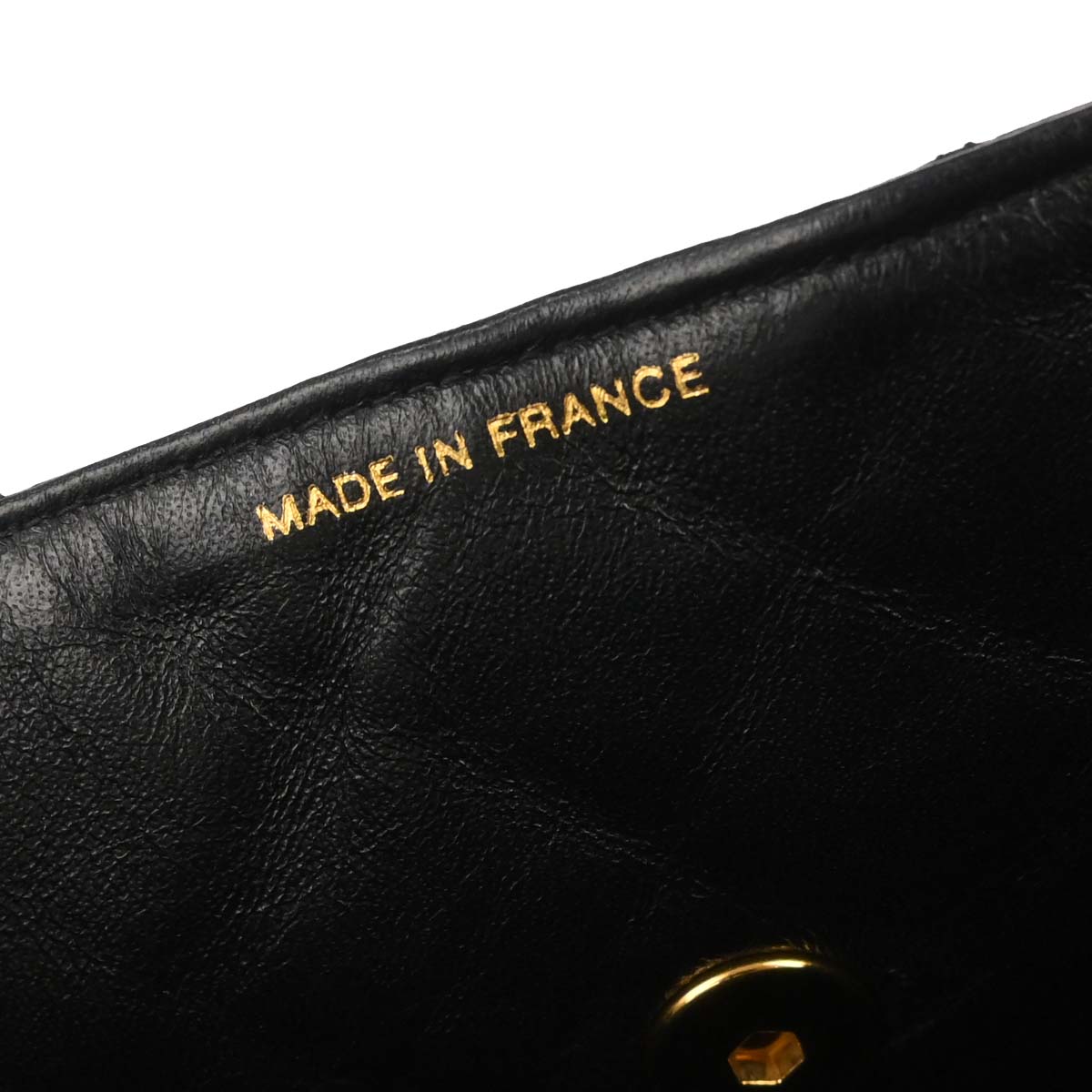 Chanel 1996-1997 Black Lambskin Kelly Top Handle Handbag