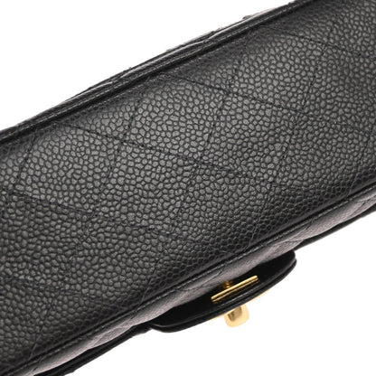 Chanel Black Caviar Skin Small Classic Double Flap Shoulder Bag