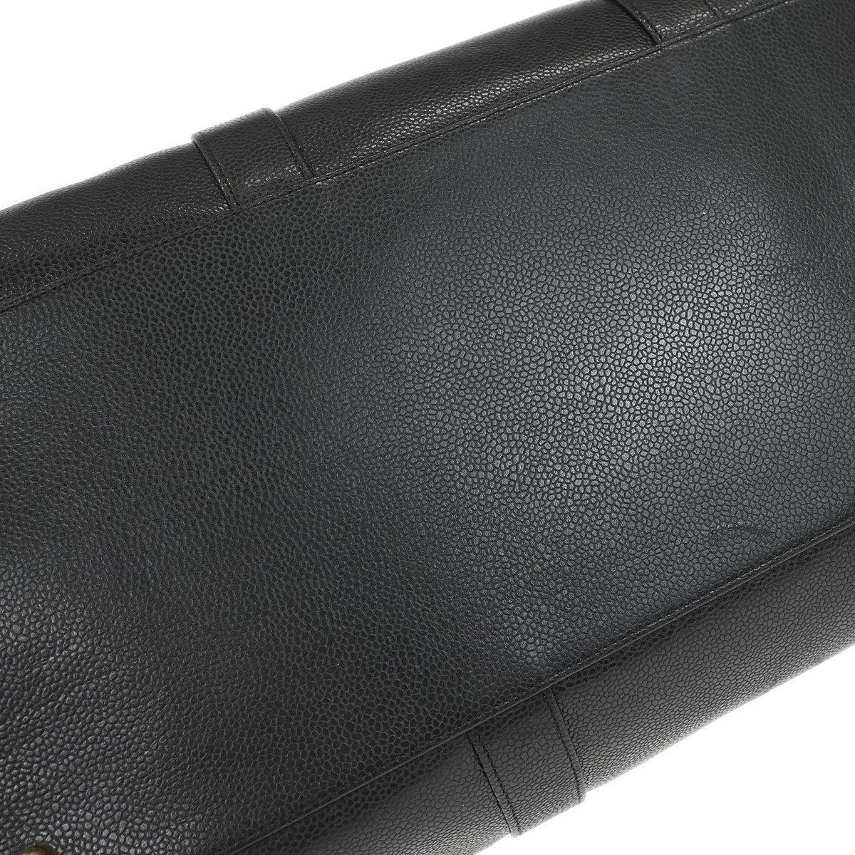 Chanel 1994-1996 Black Caviar Skin 2way Shoulder Duffle Bag