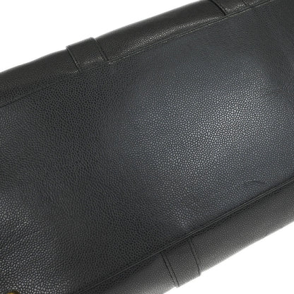 Chanel 1994-1996 Black Caviar Skin 2way Shoulder Duffle Bag