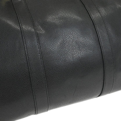 Chanel 1994-1996 Black Caviar Skin 2way Shoulder Duffle Bag