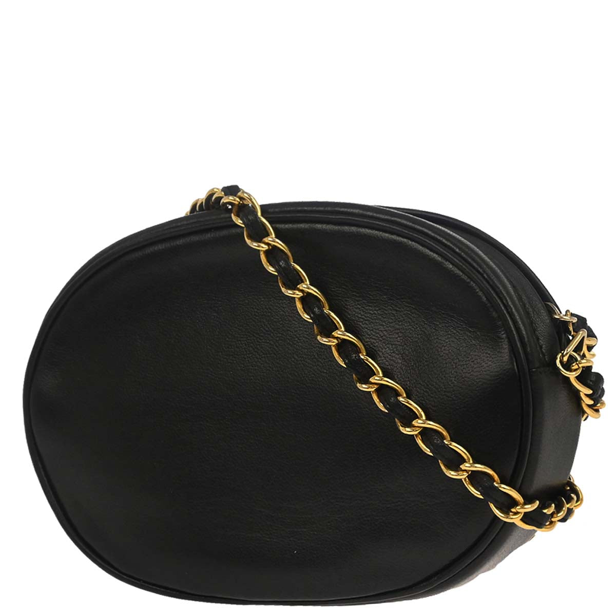 Chanel 1989-1991 Black Lambskin Fringe Shoulder Bag