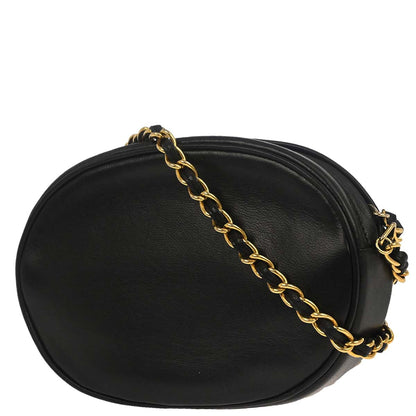 Chanel 1989-1991 Black Lambskin Fringe Shoulder Bag