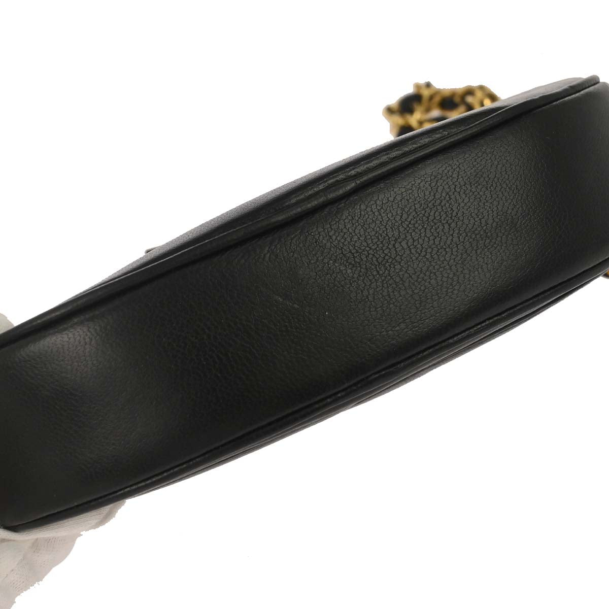 Chanel 1989-1991 Black Lambskin Fringe Shoulder Bag