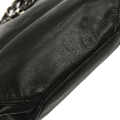 Chanel 1996-1997 Black Lambskin Chain Shoulder Bag