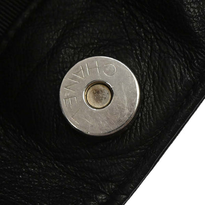 Chanel 1996-1997 Black Lambskin Chain Shoulder Bag