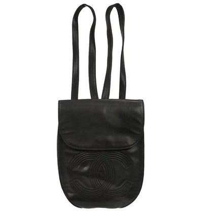 Chanel Black Lambskin Backpack