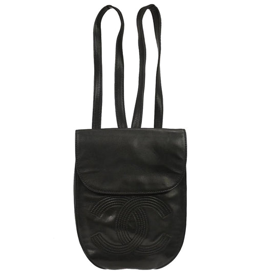 Chanel Black Lambskin Backpack