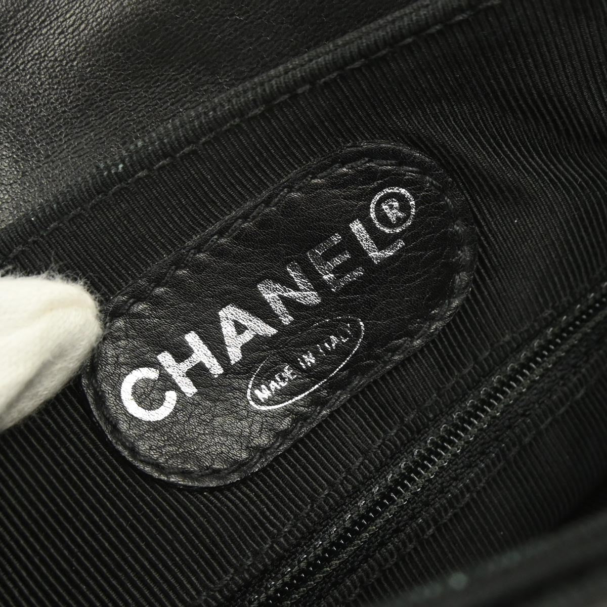 Chanel Black Lambskin Backpack