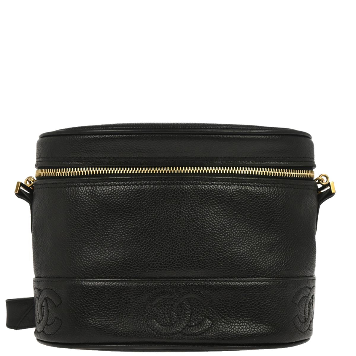 Chanel Black Caviar Skin Triple CC Shoulder Bag