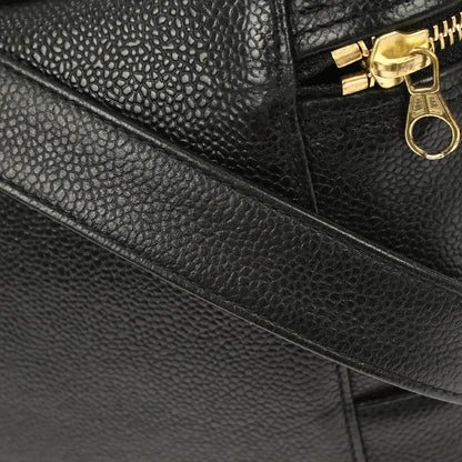 Chanel Black Caviar Skin Triple CC Shoulder Bag