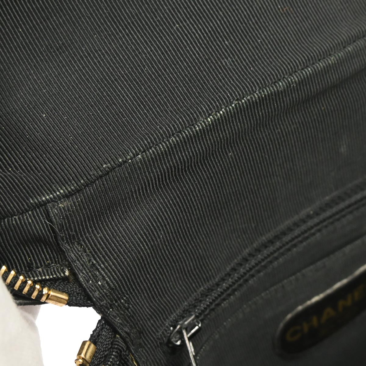 Chanel Black Caviar Skin Triple CC Shoulder Bag