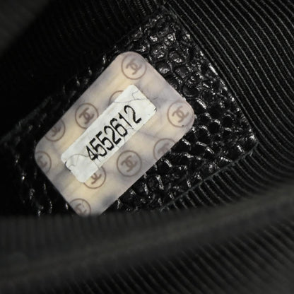 Chanel Black Caviar Skin Triple CC Shoulder Bag