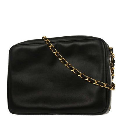Chanel Black Lambskin Triple CC Camera Bag Small