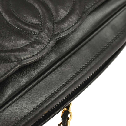 Chanel Black Lambskin Triple CC Camera Bag Small