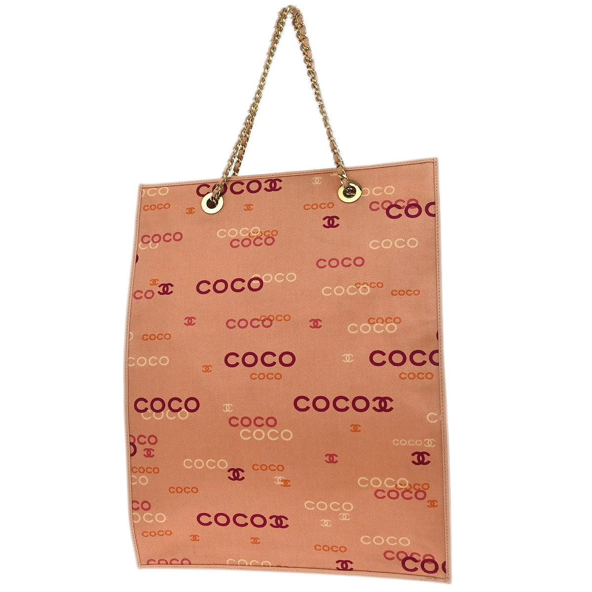 Chanel 2002-2003 Pink Canvas COCO Tote Handbag