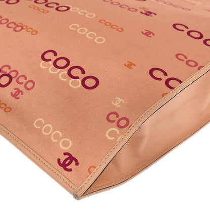 Chanel 2002-2003 Pink Canvas COCO Tote Handbag