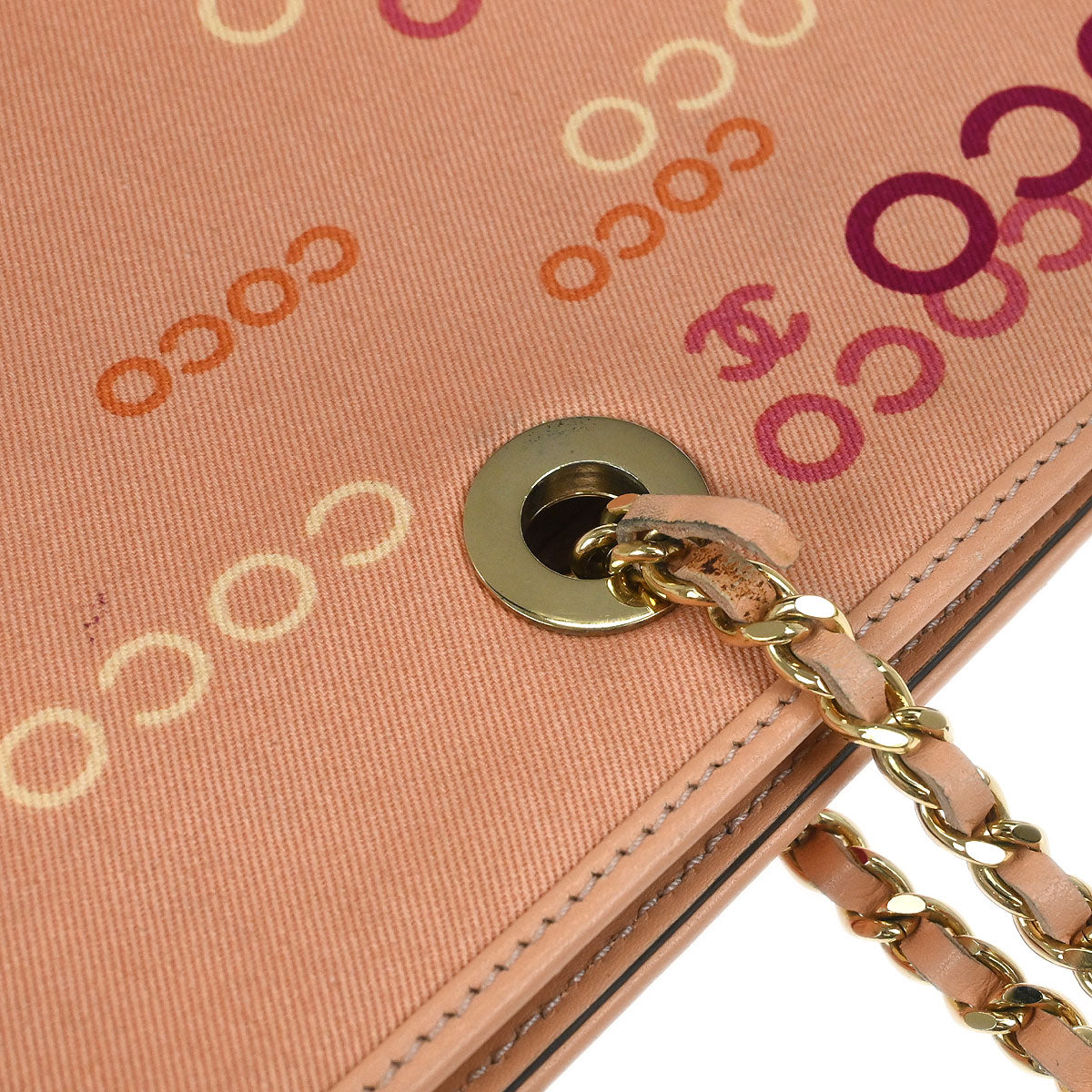 Chanel 2002-2003 Pink Canvas COCO Tote Handbag