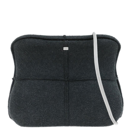 Chanel 1997-1999 Gray Felt Hip Bag Shoulder Bag