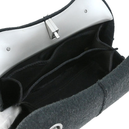 Chanel 1997-1999 Gray Felt Hip Bag Shoulder Bag