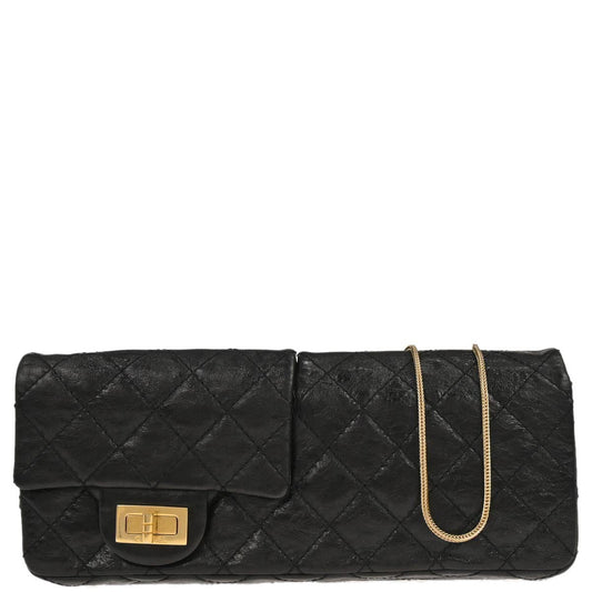 Chanel 2008-2009 Black Calfskin Mademoiselle Lock Double Sided Flap Shoulder Bag