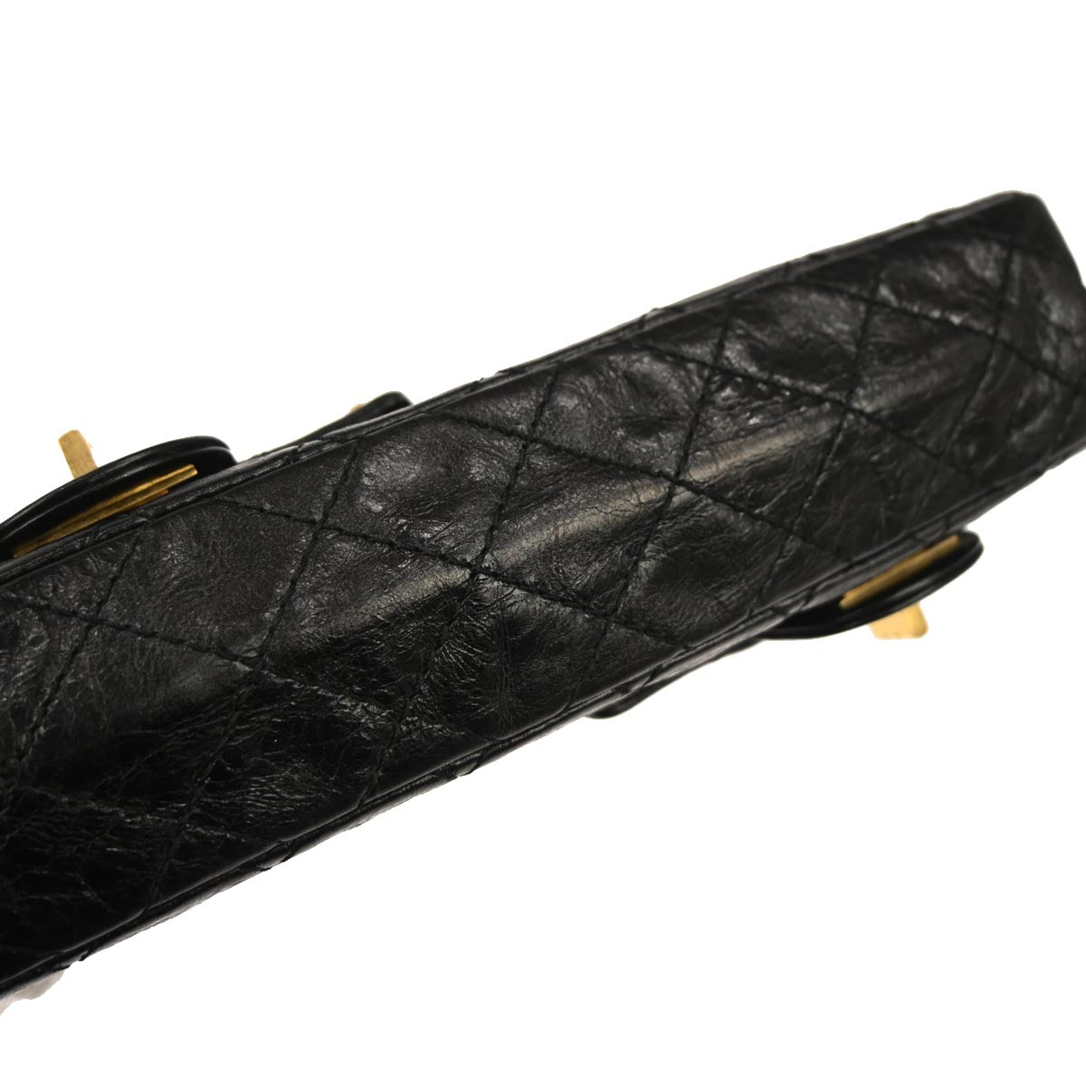 Chanel 2008-2009 Black Calfskin Mademoiselle Lock Double Sided Flap Shoulder Bag