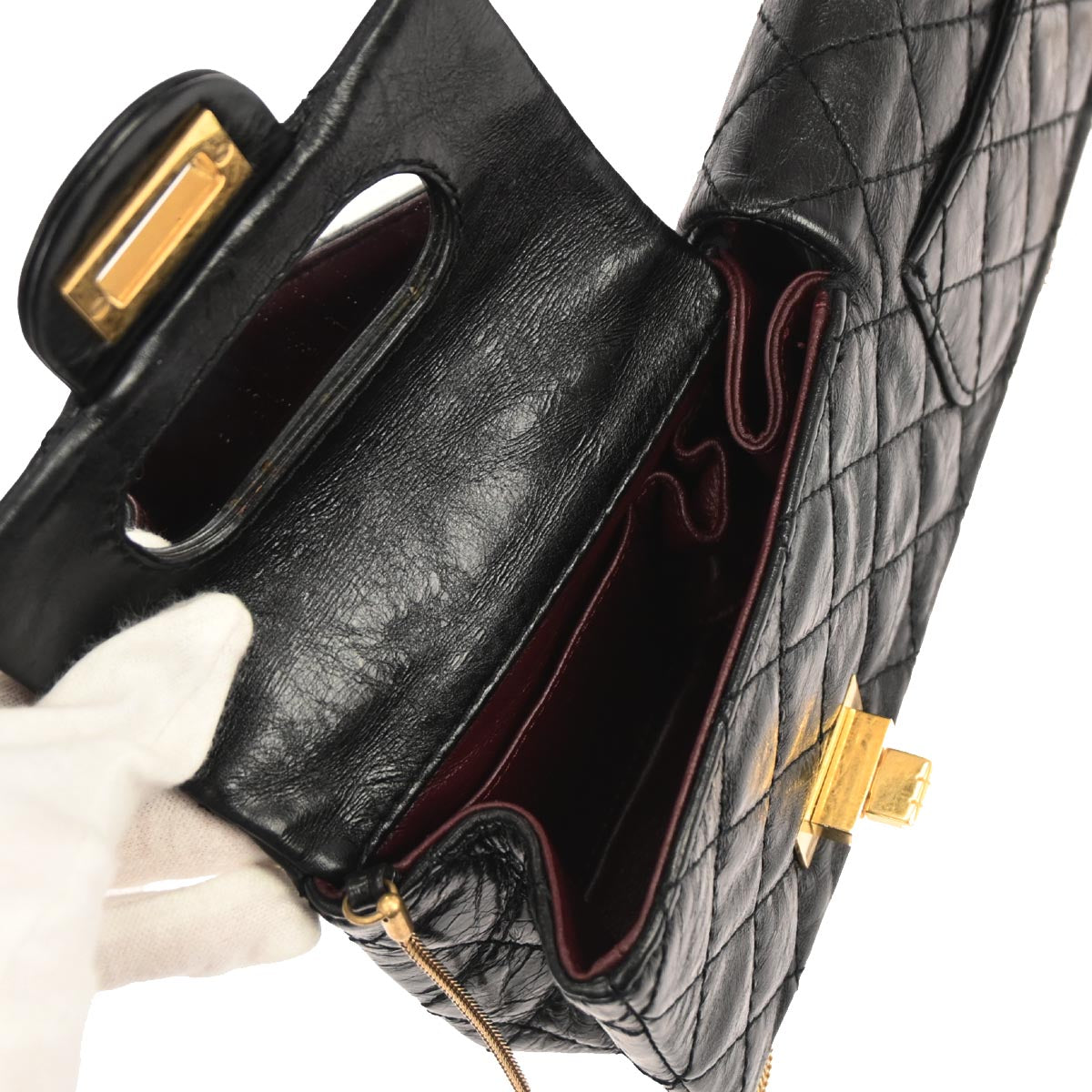 Chanel 2008-2009 Black Calfskin Mademoiselle Lock Double Sided Flap Shoulder Bag