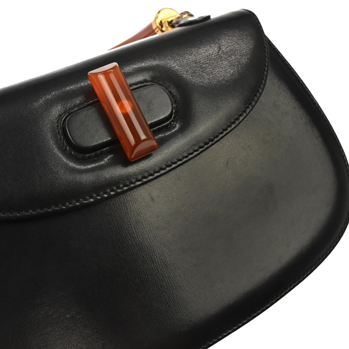 Gucci Black Acrylic Handle 2way Shoulder Handbag