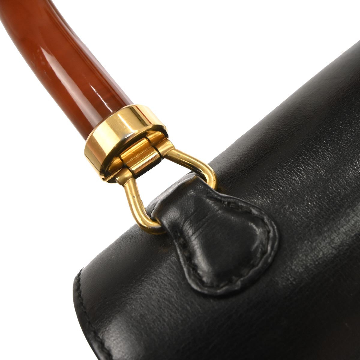 Gucci Black Acrylic Handle 2way Shoulder Handbag