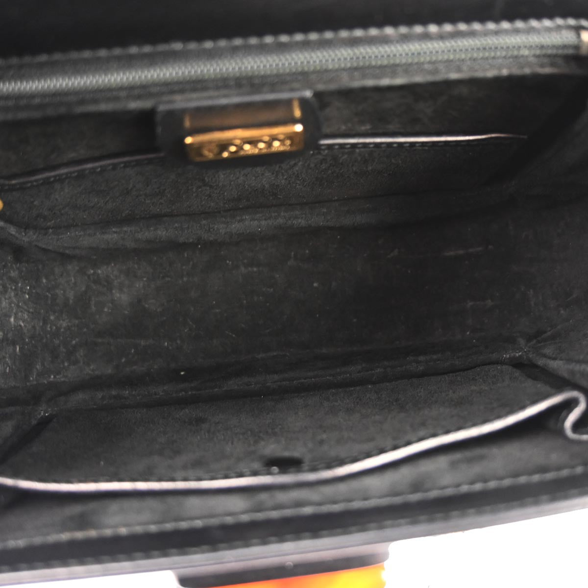 Gucci Black Acrylic Handle 2way Shoulder Handbag