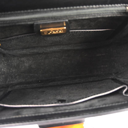 Gucci Black Acrylic Handle 2way Shoulder Handbag