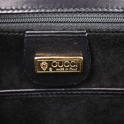Gucci Black Acrylic Handle 2way Shoulder Handbag