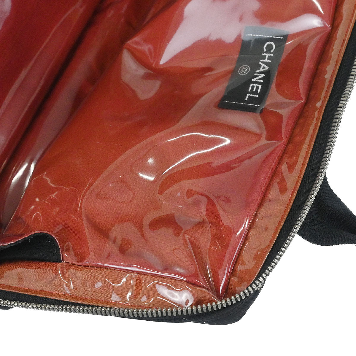 Chanel Black Jacquard Nylon Travel Line Handbag