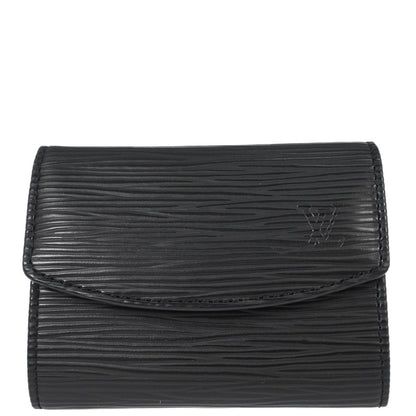 Louis Vuitton Black Epi Porte Mannaie Simple Coin Wallet M63412